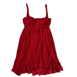 Vintage 90s Y2K Babydoll Red Size XS Mini Dress Made In USA Strappy